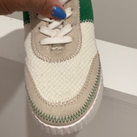 Zodiac Cream and Green Platform Sneakers - Picture 6 of 9